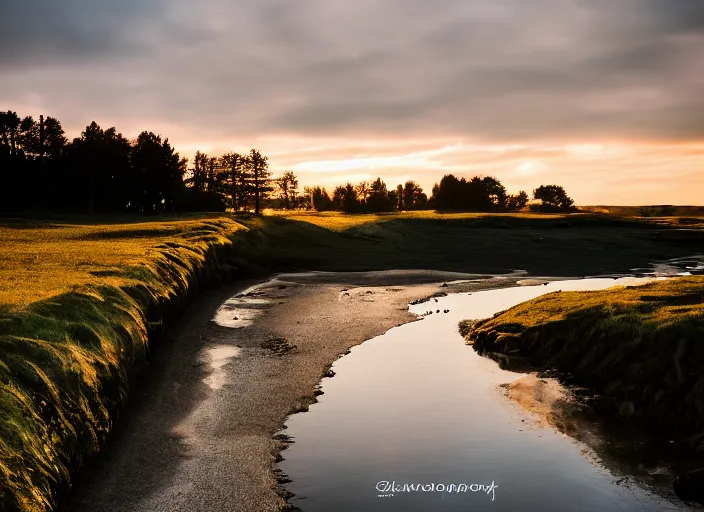 Image similar to photograph of alvaret on the swedish island of oland, morning light, landscape photography, award winning, canon, soft lighting, sony, nikon, 4 k, hd
