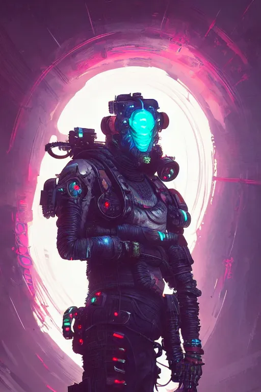 Image similar to wraith from apex legends, cyberpunk futuristic neon. decorated with traditional japanese ornaments by ismail inceoglu dragan bibin hans thoma greg rutkowski alexandros pyromallis nekro rene maritte illustrated, perfect face, fine details, realistic shaded, fine - face, pretty face