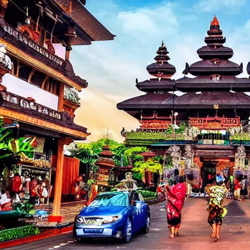 Image similar to city of denpasar bali in the year 3 0 0 0