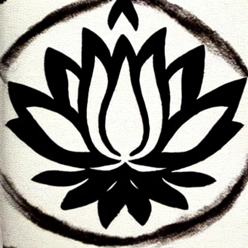 Prompt: zen lotus ink