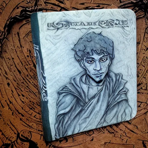 Image similar to jace balaren the wallet sculpter. portrait by rebecca guay