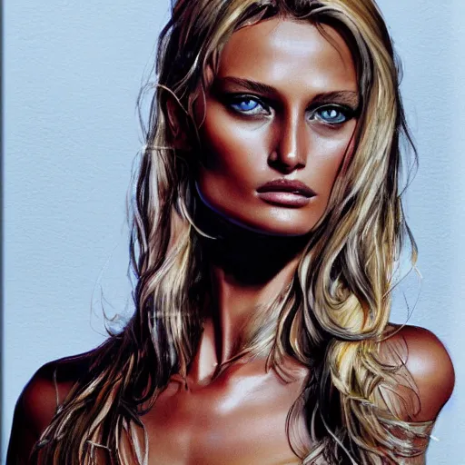 Prompt: portrait young edita vilkeviciute, versace fashion show 2 0 1 1 spring summer, cinematic lighting, art by artgerm and greg rutkowski