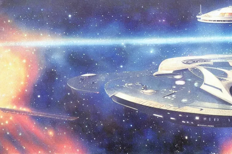 Image similar to Starship-Enterprise, by Ralph MacQuarrie