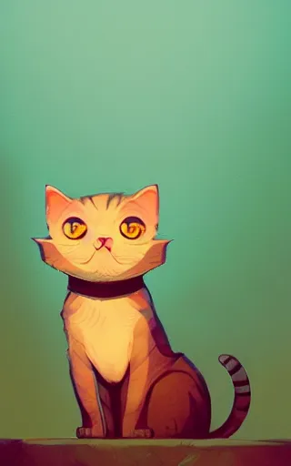 Image similar to cute cat, by victo ngai and andreas rocha and greg rutkowski, trending on artstation, unreal engine, 8 k hd wallpaperjpeg artifact, blur, artfact