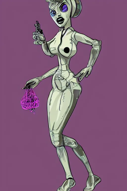 Image similar to bugs lady, with body full of bugs, cleanest posse, cleanest content, reduce duplication, justify, realistic parallel content, hyperrealistic anatomy, violet polsangi pop art, gta chinatown wars art style, sharp focus, bioshock infinite art style, incrinate, rgba color, white frame, balance proportion content