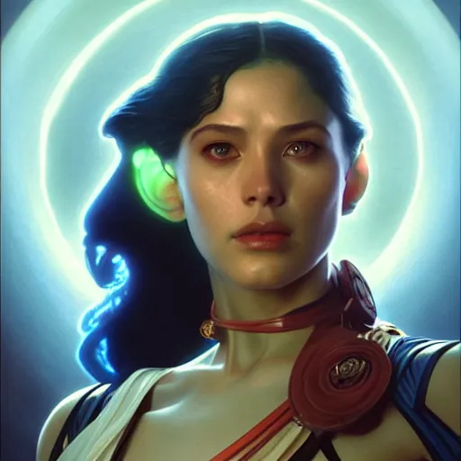 Image similar to a portrait of thrawn cinematic lighting, photorealistic, octane render, 8 k, depth of field, 3 d, art by artgerm and greg rutkowski and alphonse mucha and uang guangjian and gil elvgren and sachin ten