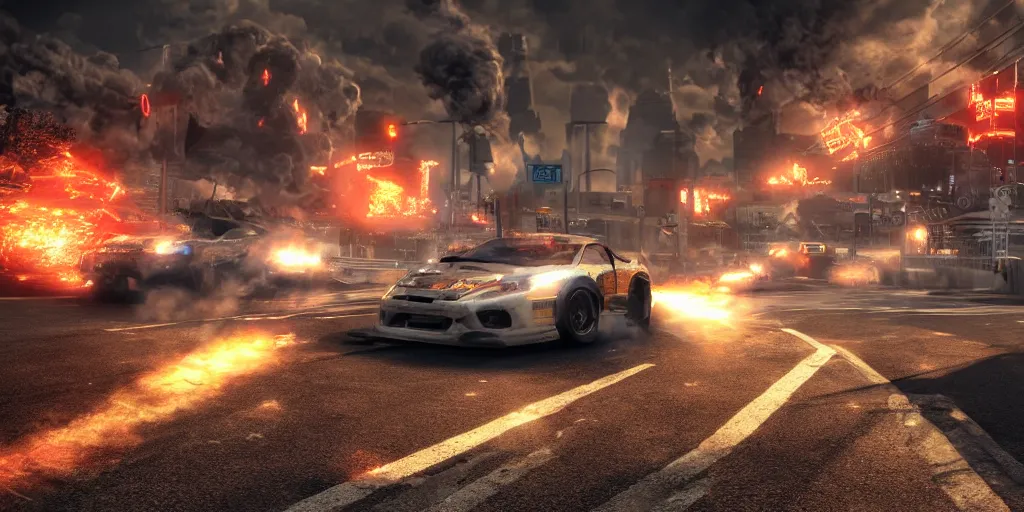 Prompt: Burnout 3, realistic 4k octane beautifully detailed render, 4k post-processing, highly detailed, intricate complexity, epic composition, magical atmosphere, cinematic lighting, masterpiece, ultra hd