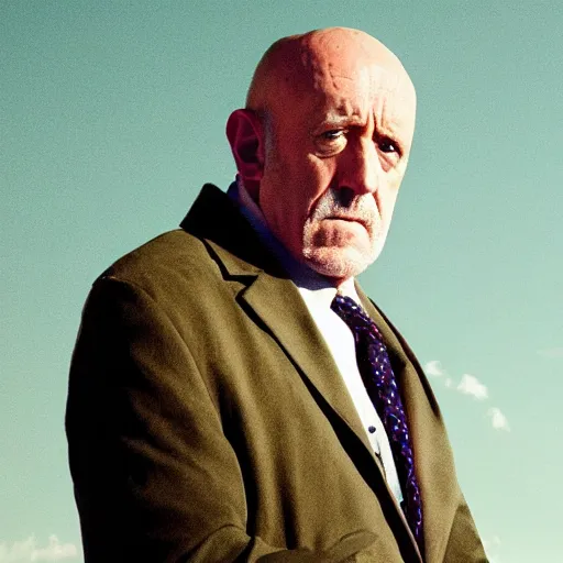 Image similar to mike ehrmantraut eats saul goodman