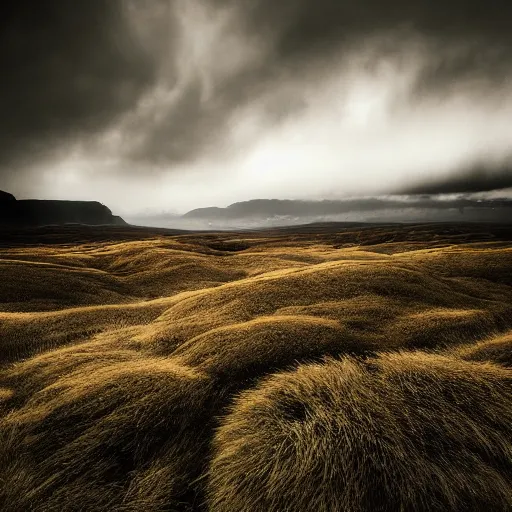 Image similar to a amazing beautiful award winning landscape photo of a very dark world, cinematic