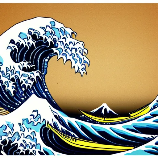 Image similar to detailed illustration, a elderly man surfing in the style of the great wave off kanagawa, surfing, 🏄,