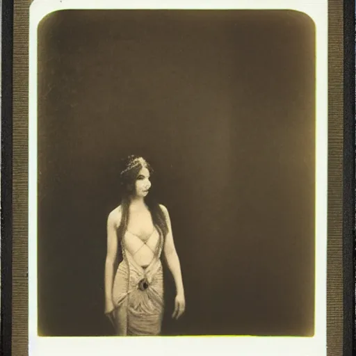 Prompt: polaroid picture by mucha