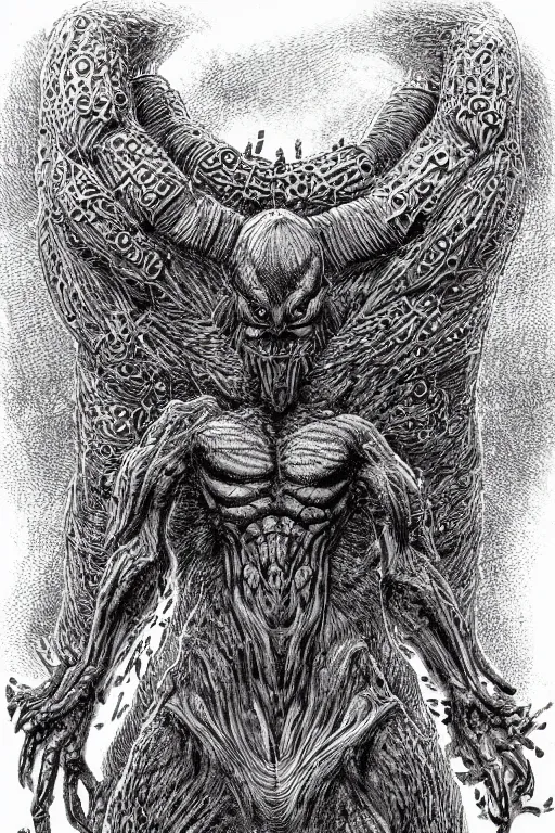 Image similar to mole humanoid figure monster, symmetrical, highly detailed, digital art, sharp focus, trending on art station, kentaro miura manga art style