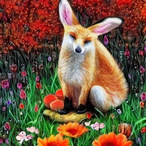 Image similar to 🦊❤🍄👩❤👩🐰🌼🍁🌷