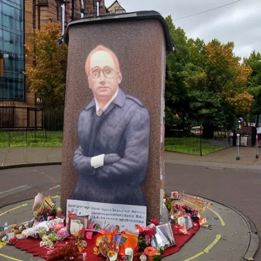 Prompt: the baked beans memorial in manchester