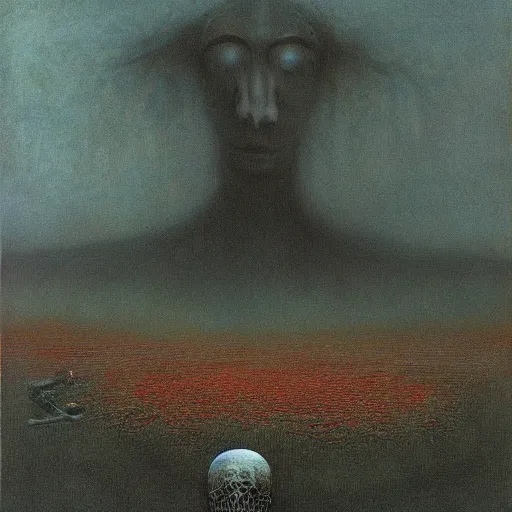 Prompt: art by Beksinski