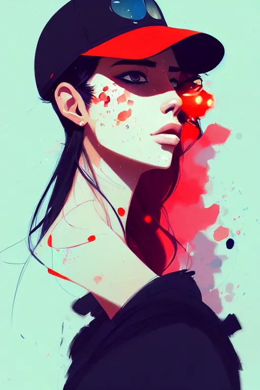 Image similar to a ultradetailed beautiful portrait panting of a stylish woman wearing a snapback, by conrad roset, greg rutkowski and makoto shinkai, trending on artstation