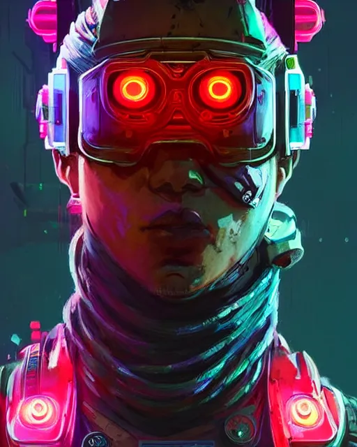 Image similar to soldier from apex legends, cyberpunk futuristic neon. decorated with traditional japanese ornaments by ismail inceoglu dragan bibin hans thoma greg rutkowski alexandros pyromallis nekro rene maritte illustrated, perfect face, fine details, realistic shaded, fine - face, pretty face