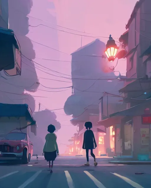 Image similar to a beautiful town, cory loftis, james gilleard, atey ghailan, makoto shinkai, goro fujita, studio ghibli, rim light, exquisite lighting, clear focus, very coherent, plain background, soft painting