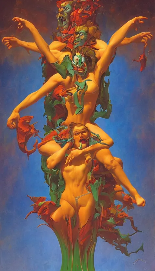 Image similar to psytrance artwork, by thomas blackshear