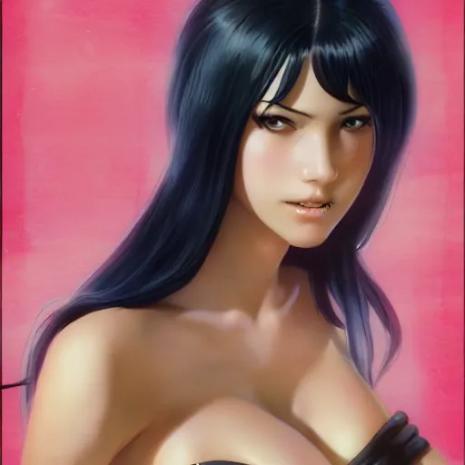 Image similar to a portrait nico robin by eiichiro oda, huang guangjian and gil elvgren and sachin teng, 4 k resolution, artstation, high detail, female body