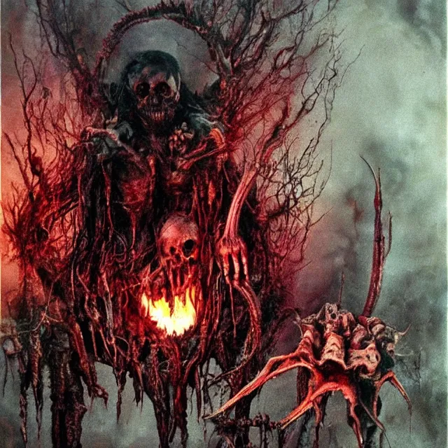 Prompt: the most horrifying creature burning with unseen colors, photo pic taken by gammell + giger + mcfarlane + del toro + hellgod + death + realistic horrors, shatter colors drip