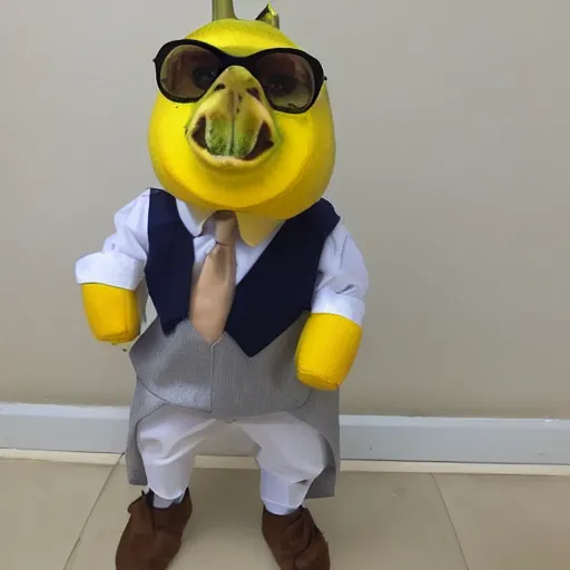 Image similar to banana dressed up for a day at the office