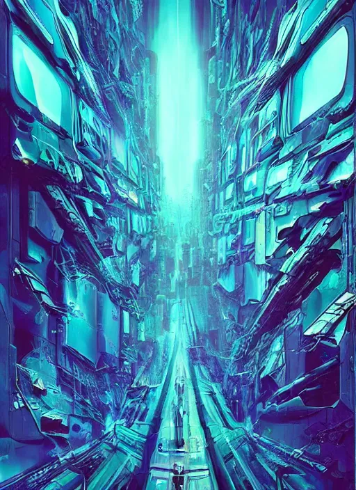 Prompt: silicon valley virtual reality 1 0 th anniversary, cyberpunk art by android jones, cyberpunk art by beeple!!!, synthwave, darksynth, quantum tracerwave, wireframes, trending on artstation