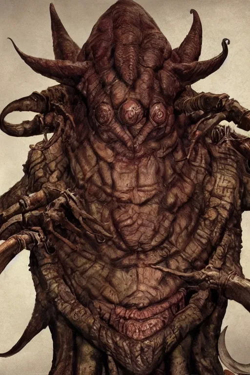Image similar to creature concept art, weta studios, Guillermo Del Toro, pans labyrinth, Hellboy