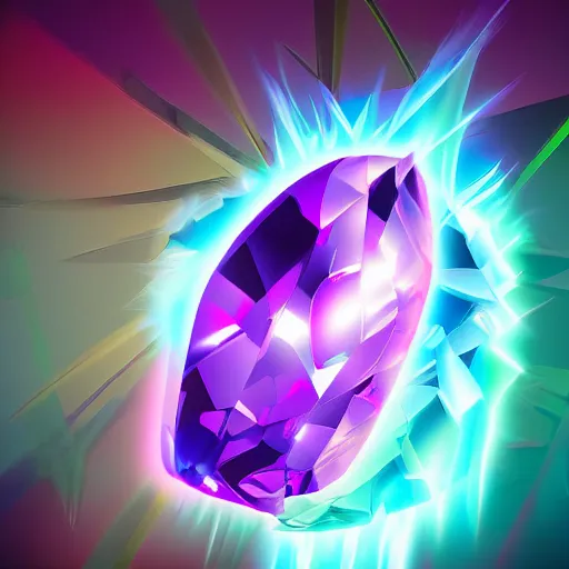 Prompt: crystal gem on fire, digital art, highly detailed, sharp focus