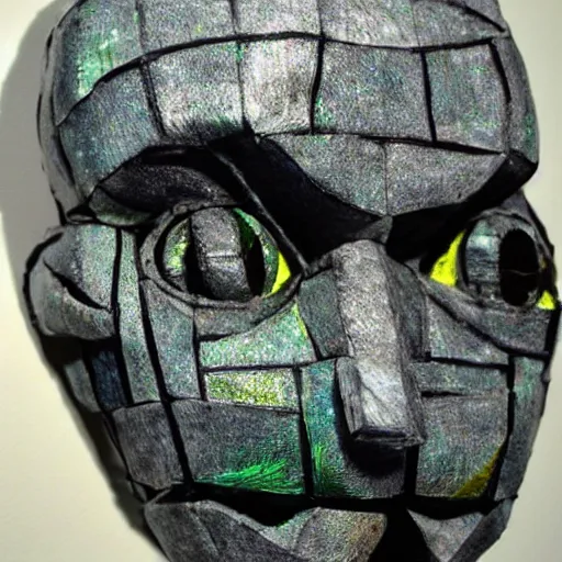 Image similar to consciousness emerging in artificial intelligence. ray tracing. papier - mache