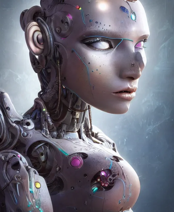 Image similar to cyborg disney princess, by hr giger and beksinski and stephan martiniere, 4 k resolution, detailed, 3 d render, unreal engine, octane render, trending on artstation