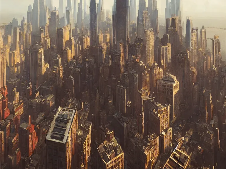 Prompt: new york as a medival city, cinematic, 8 k, beautiful, smoothly, concept art, artstation, highly detailed, by wlop, by greg rutkowski, oil painting, by artgerm