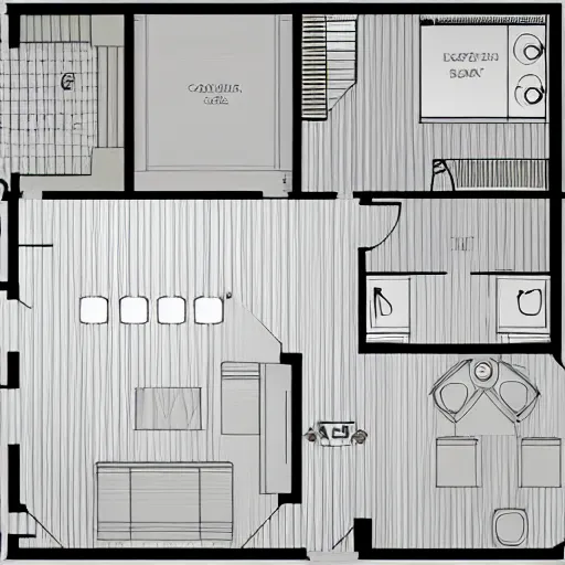 Prompt: house floor plan 2. 5 d, 4 k, detailed