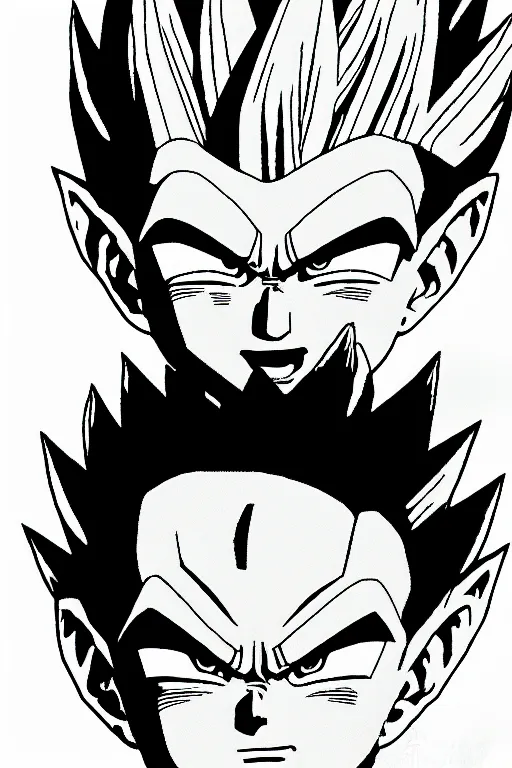 Prompt: prince vegeta, portait, grayscale photography, very detailed, dynamic lighting, akira toriyama