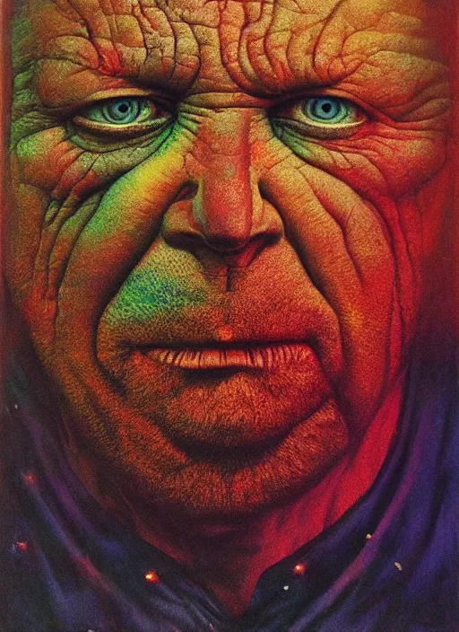 Image similar to alex jones by zdzislaw beksinski and lisa frank