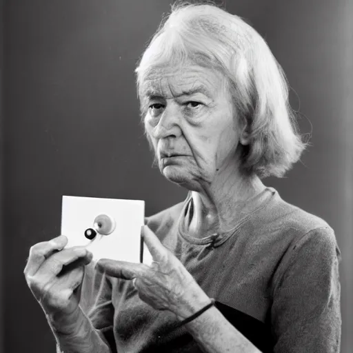 Image similar to A mixed mediart. A rip in spacetime. Did this device in her hand open a portal to another dimension or reality?! by Dorothea Tanning, by Charles Schulz Sigma 85mm f/1.4