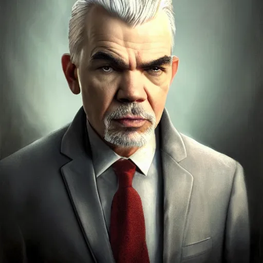 Prompt: hyperrealistic mixed media image of a billy bob thornton president of the united states, stunning 3 d render inspired art by istvan sandorfi and greg rutkowski, perfect facial symmetry, realistic, highly detailed attributes and atmosphere, dim volumetric cinematic lighting, 8 k octane extremely hyper - detailed render, post - processing, masterpiece,