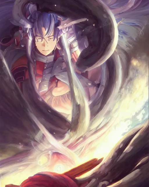 Prompt: A very beautiful painting of akatsuki from Log horizon by rossdraws, wlop, artgerm and Gil Elvgren