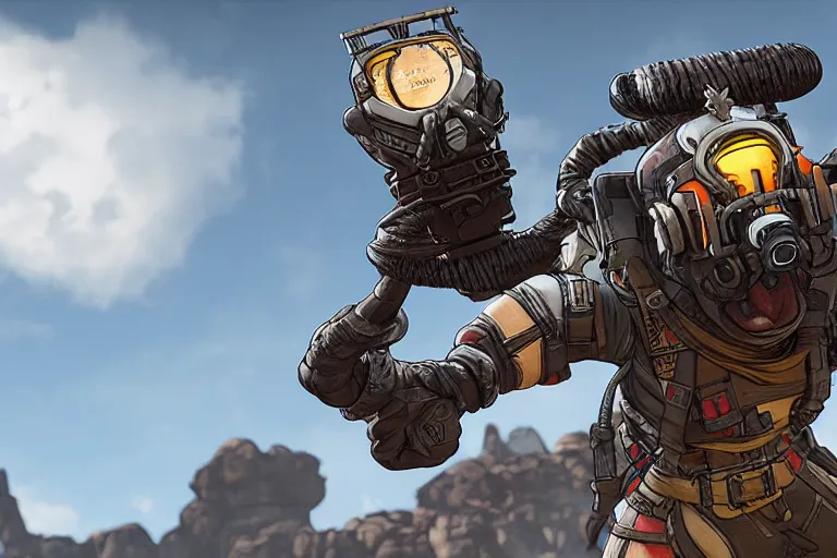 Image similar to pathfinder from apex legends