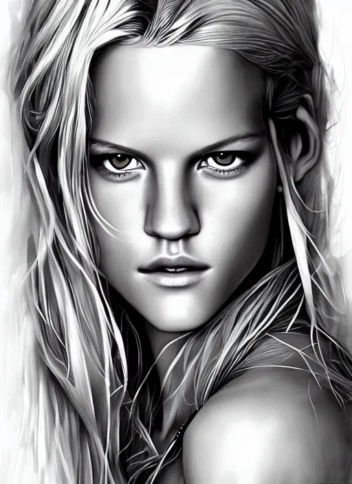 Prompt: portrait photo of a gorgeous young erin heatherton with intricate detailed dragon eyes in the style of stefan kostic realistic sharp