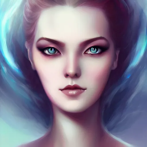 Prompt: womans portrait inspired by charlie bowater, anna dittmann, self confidence, light makeup
