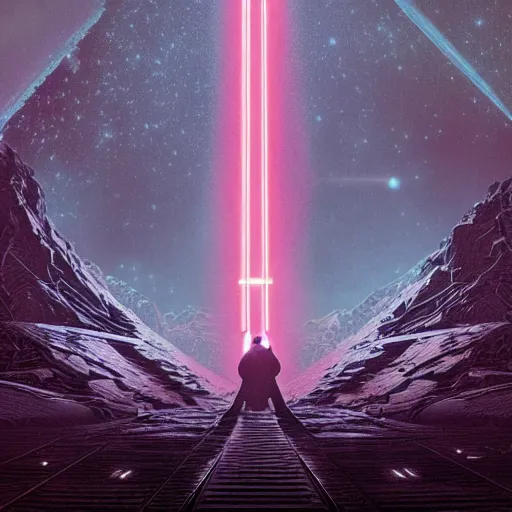 Image similar to empire strikes back movie poster, artwork by beeple, intricate, elegant, dramatic