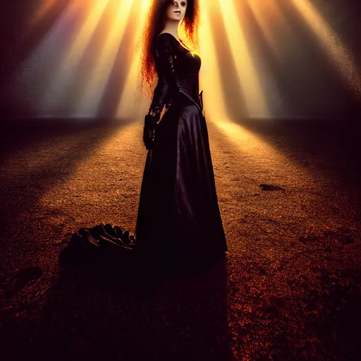 Image similar to photographic portrait of a stunningly beautiful gothic cyberpunk female in soft dreamy light at sunset, god rays, contemporary fashion shoot, by edward robert hughes, annie leibovitz and steve mccurry, david lazar, jimmy nelsson, breathtaking, 8 k resolution, extremely detailed, beautiful, establishing shot, artistic, hyperrealistic, beautiful face, octane render