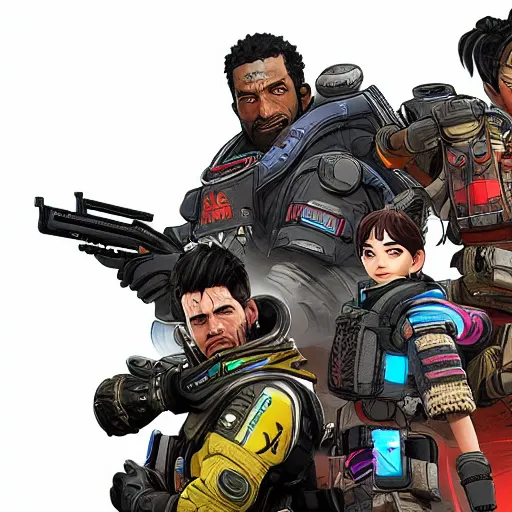 Prompt: APEX Legends Season 14 epic 4k fighting shooting explosions cool downed beast sharp focus ultra high graphics