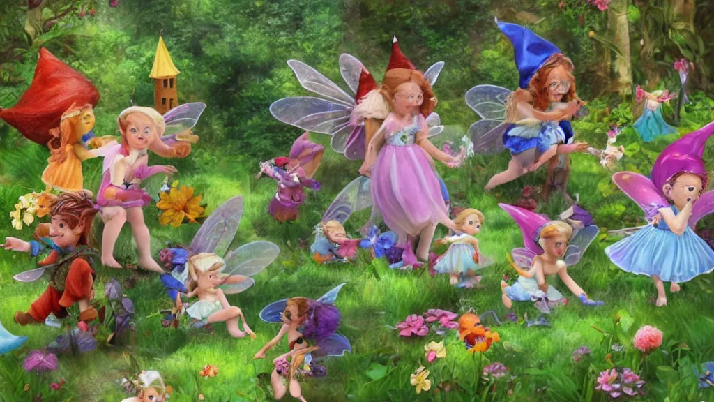 Prompt: fairies and gnomes