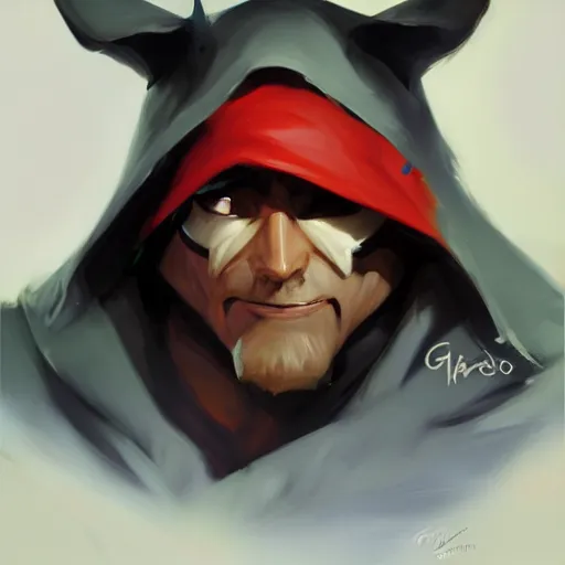 Image similar to greg manchess portrait painting of orko as overwatch character, medium shot, asymmetrical, profile picture, organic painting, sunny day, matte painting, bold shapes, hard edges, street art, trending on artstation, by huang guangjian and gil elvgren and sachin teng