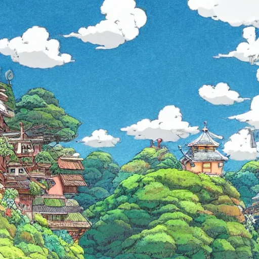 Prompt: a beautiful Studio Ghibli landscape