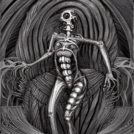Image similar to biomechanical landscape in the style of giger and emil melmoth