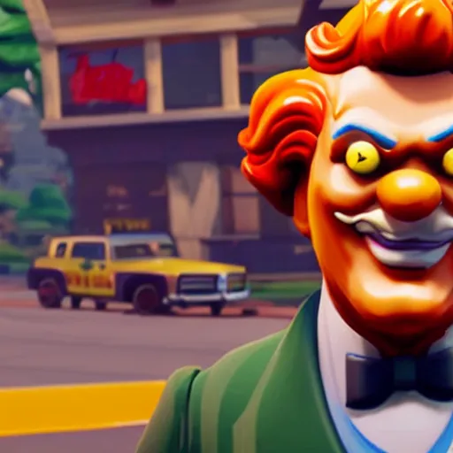 Image similar to ronald mcdonald model in fortnite