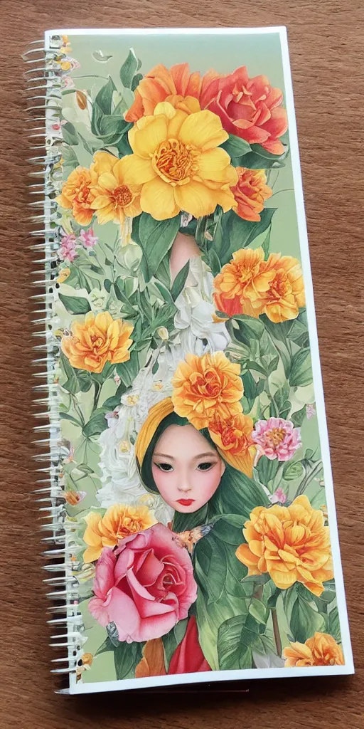 Image similar to beautiful flower, by tran nguyen, warm colors, cozy, sticker, planner stickers